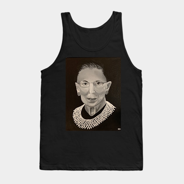 Ruth Bader Ginsburg Tank Top by ArtbyDJV